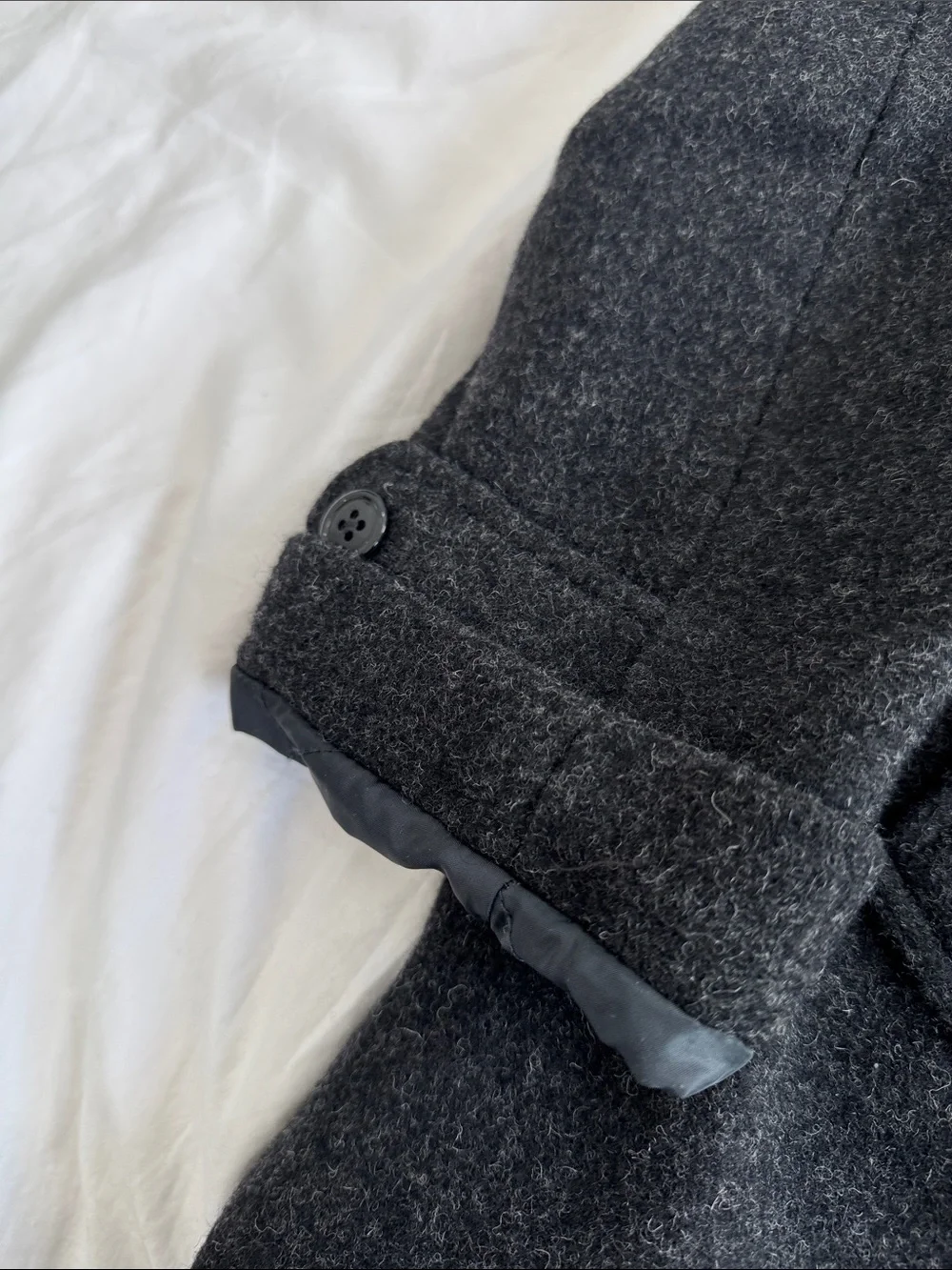 J. Crew Men's Charcoal Wool Pea Coat
